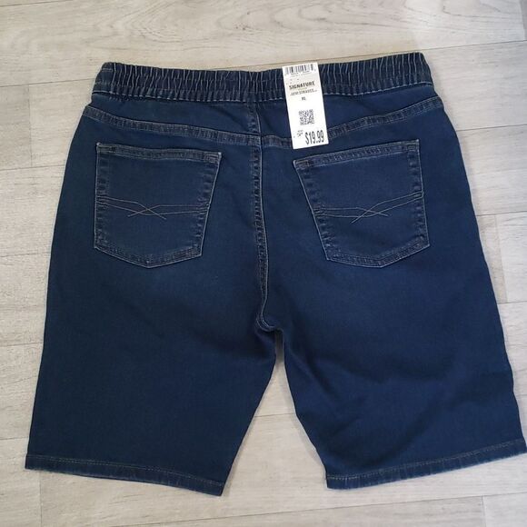 NWT Boys Signature Levi's GOLD Dark Wash Pull-On Shorts Sz XL - Picture 2 of 7